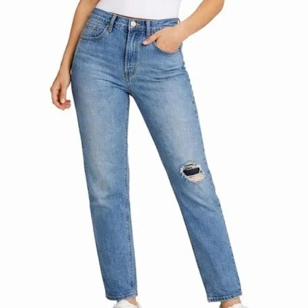Levi's Premium Wedgie Straight high-rise cropped jeans 33x26